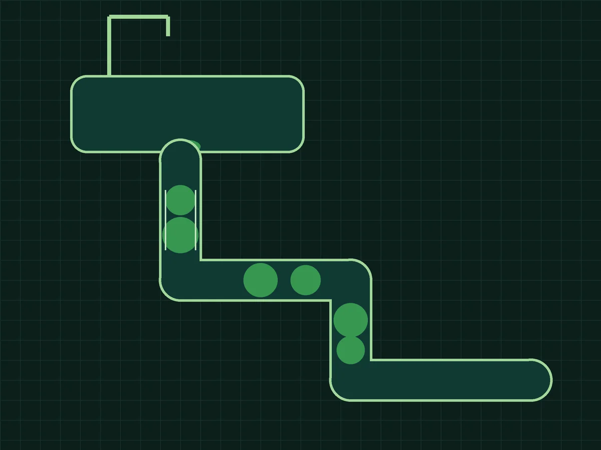Drawing of a kitchen sink above a drain pipe narrowed by fat
